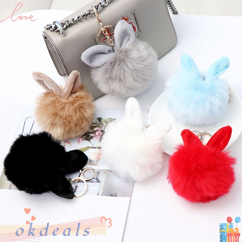 Móc Khóa Cục Bông Lông Thời Trang Dành Cho Trang Trí Xe Hơi