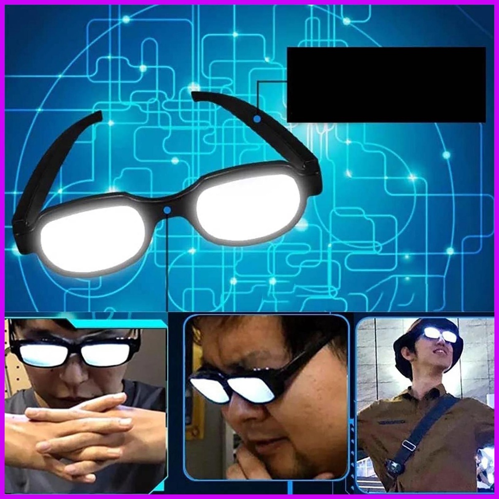 Mắt Kính EL Có Đèn LED Phát Quang Độc Đáo Cho Tiệc Halloween / Giáng Sinh