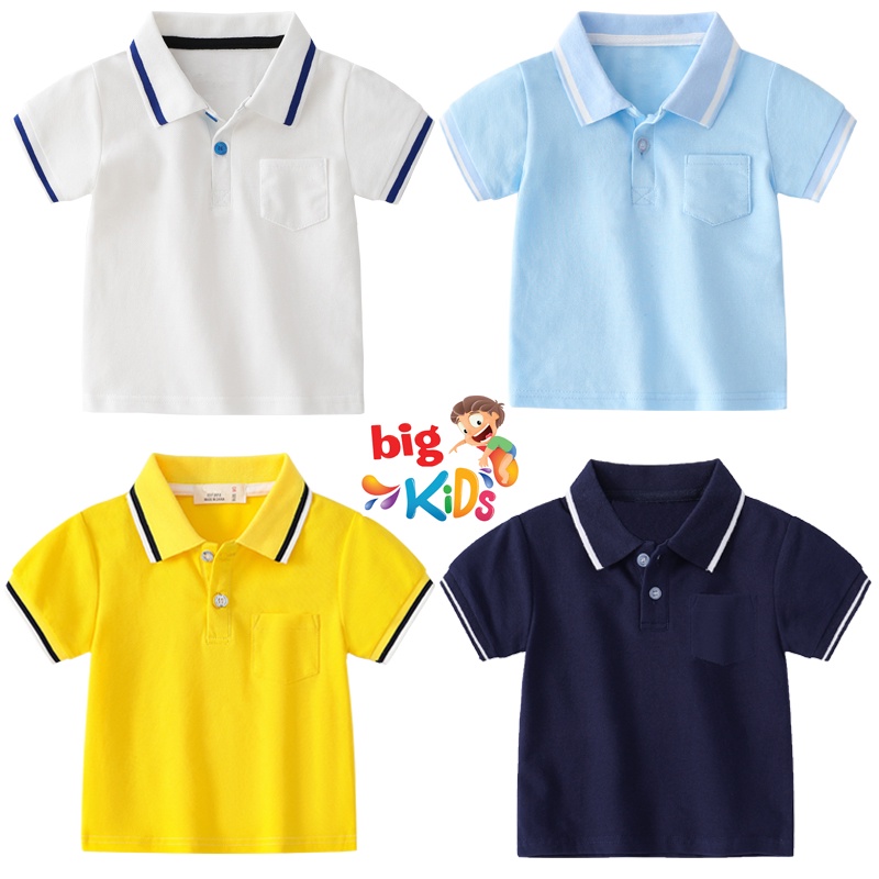 Áo polo bé trai có cổ hàn quốc thời trang trẻ em 2 đến 8 tuổi Bigkids