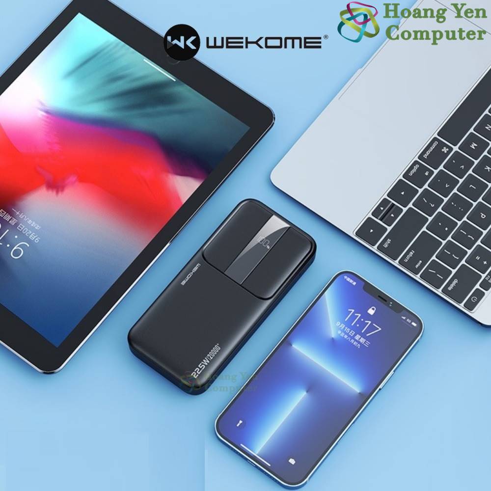 Sạc Dự Phòng WEKOME WP-301 10000mah (Sạc Nhanh QC3.0 18W, 22.5W, PD20W) - Hoangyencomputer - BH 12 Tháng