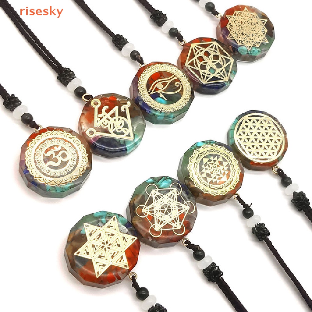 Vòng cổ Bùa Hộ Mệnh Cân Bằng Orgonite 7 Chakras
