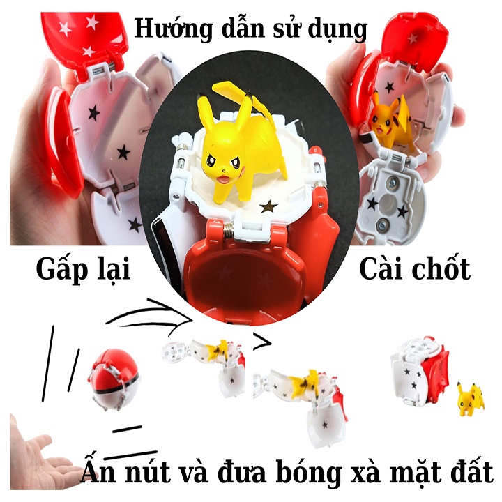 Quả Cầu Pokemon Đồ Chơi Độc Đáo Dành Cho Bé - Set Quả Bóng Pokemon 7cm Loại Tốt