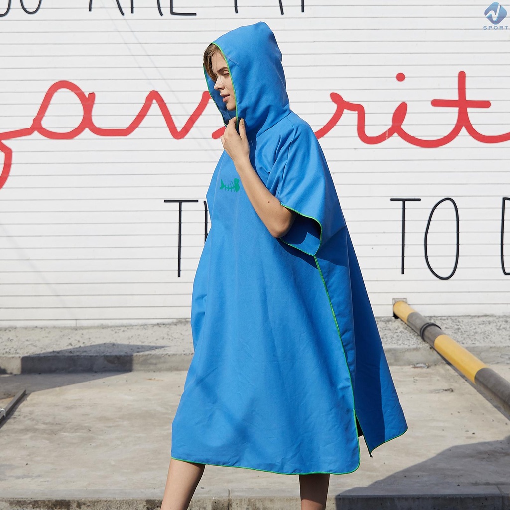 Khăn Tắm Đi Biển / Lướt Sóng Có Mũ Trùm Đầu Bằng Sợi Micro Cho Người Lớn