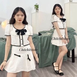 Set dạ 2 nơ - Chitchitstore