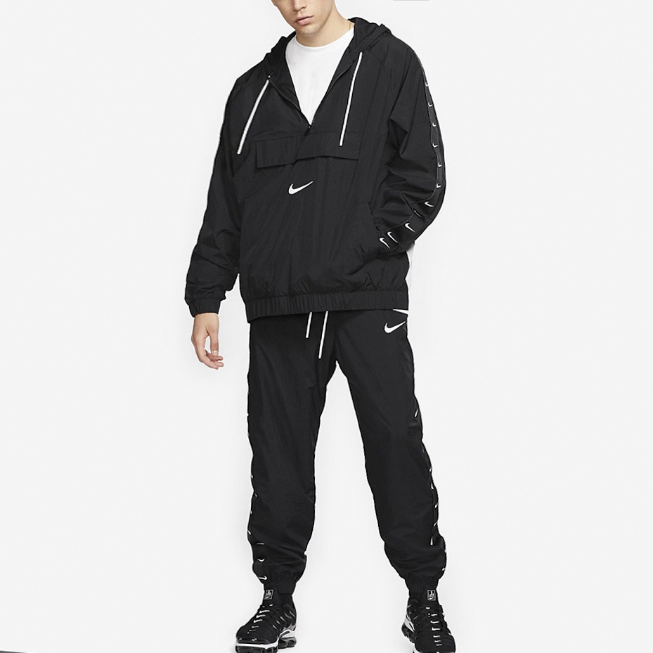 ÁO KHOÁC NIKE TAPED SWOOSH POPOVER JACKET - BLACK
