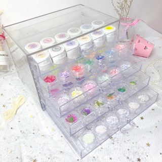 Khay mica 5 tầng đựng phụ kiện nail loại không chia ô