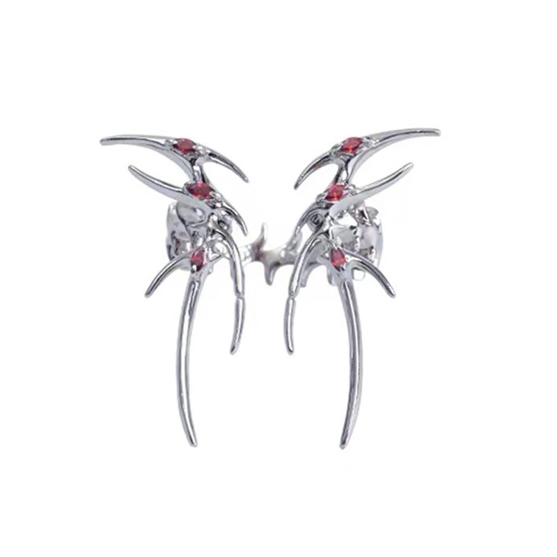Ygt Nhẫn Hở Hình Bướm Rỗng Màu Bạc Phong Cách Punk Gothic Sáng Tạo Thời Trang Unisex Y2K