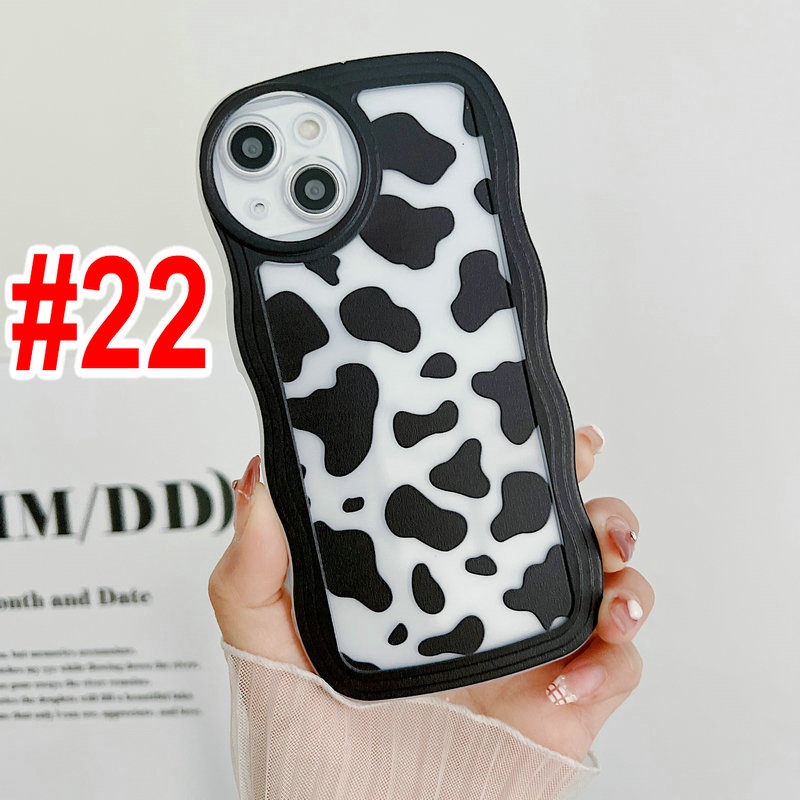 OPPO A17 A77S A76 A96 A54 4G 5G A16 A16S A74 A95 A94 A93 A55 A53 A33 2020 A52 A72 A92 A15S A15S A31 A1K A12E A3S A9 A5 A7 A5S A12 A11K A57 2022 A83 A71 2018 A59 F11 Pro F9 F7 F1S F5 Youth Zebra Milk Stripe Wavy Edge Clear Soft Phone Case STB 21