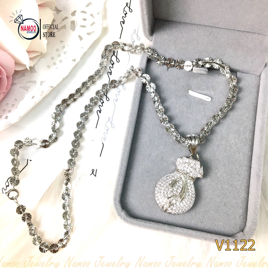 Dây Chuyền V1122 Đính Đá Đẹp Tinh Tế Cho Nữ Namoo Jewelry