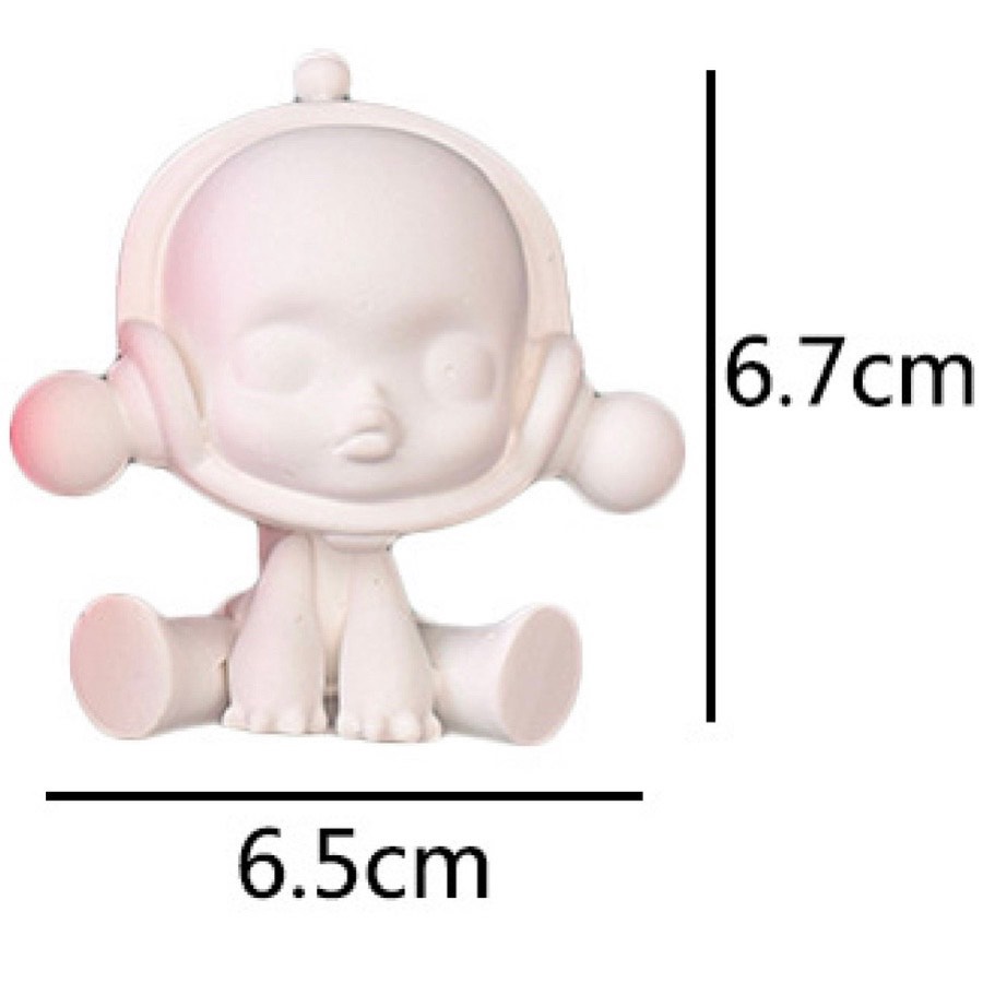 Tô tượng thạch cao skullpanda 2d size nhỏ 6cm(không kèm màu và cọ)