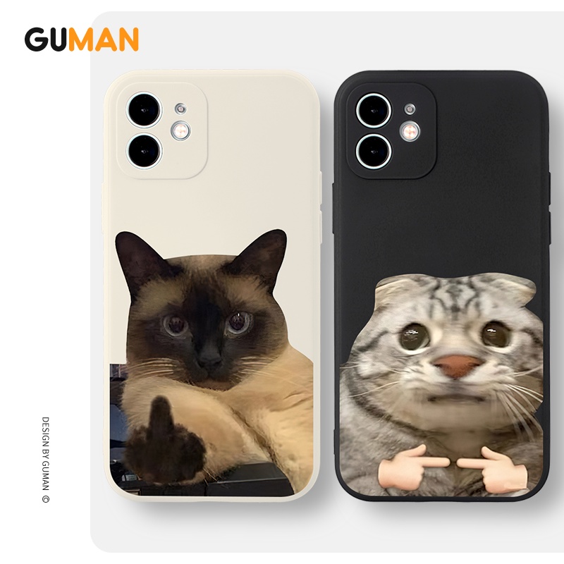 Ốp lưng GUMAN mềm ngộ nghĩnh cặp đôi dễ thương đẹp cho iPhone 14 13 12 11 Pro Max SE 2020 X XR XS 8 7 6S 6 Plus kute XYB1257