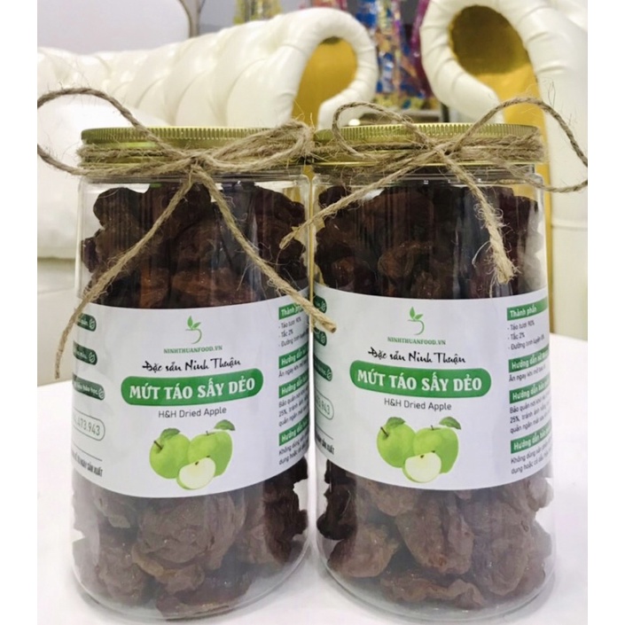 Mứt táo sấy dẻo không hạt cao cấp Hộp 500g - Đặc sản Phan Rang Ninh Thuận - NinhThuanFood
