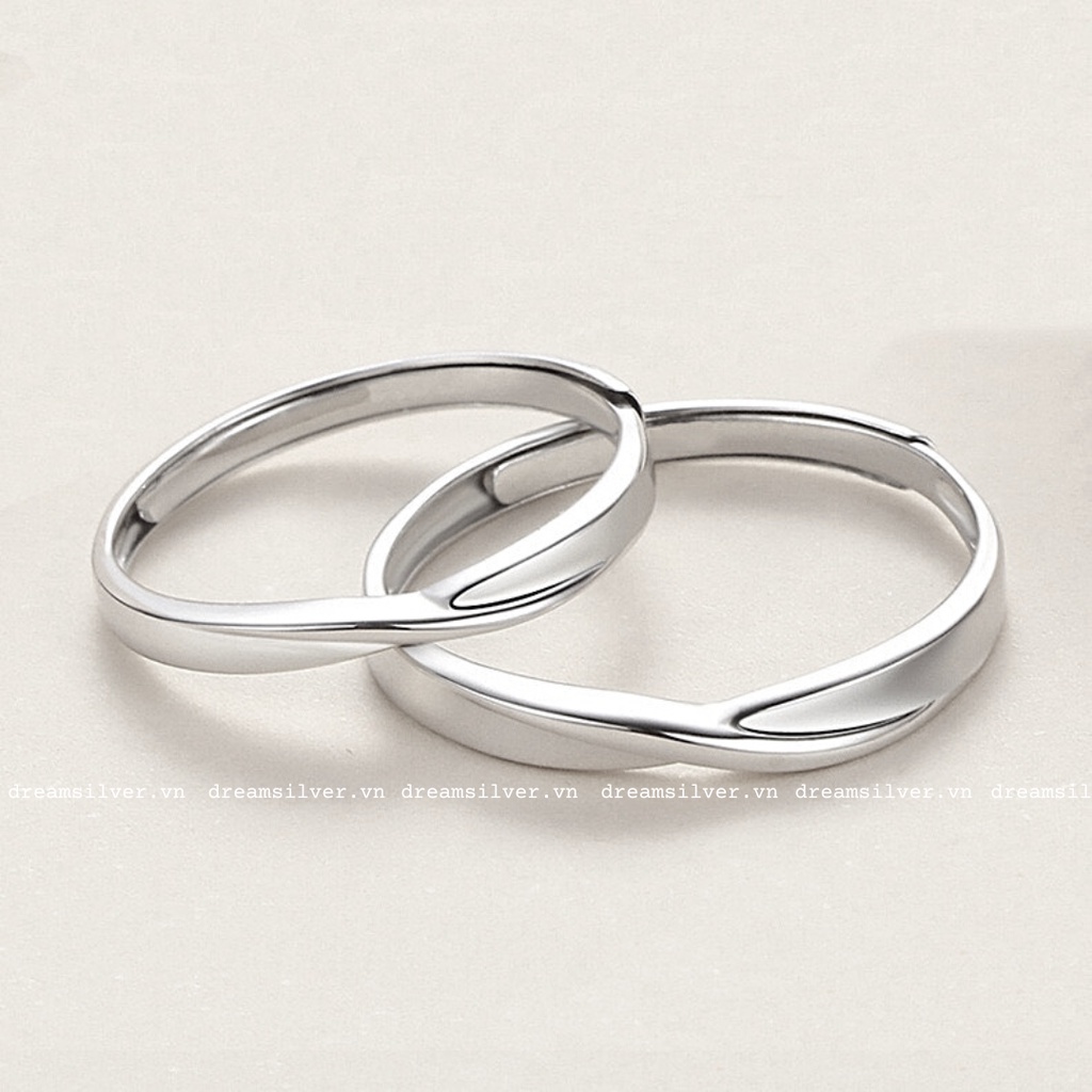 Nhẫn Đôi Bạc Dreamsilver The Engagement Chỉnh Được Size ND040