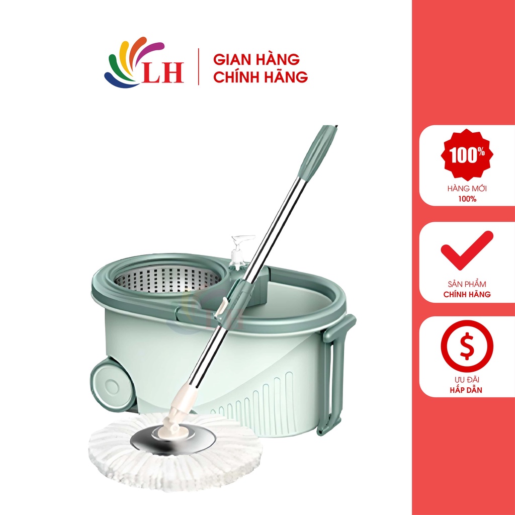 Bộ lau nhà xoay tay 360 độ BONBOX BCT704 - Hàng chính hãng