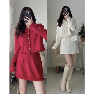 sét dạ tweed cúc ngọc