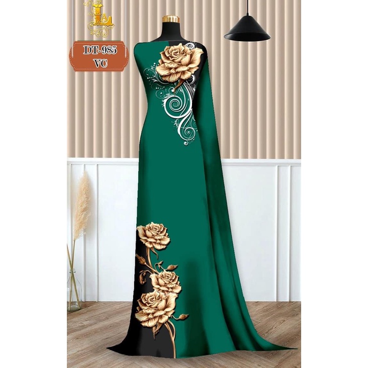 Vải may áo dài mẫu trung niên mặc sang trọng (vải nguyên bộ)