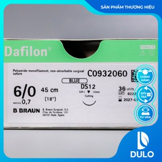  Chỉ phẫu thuật Dafilon 6 0  Combo 6 sợi  