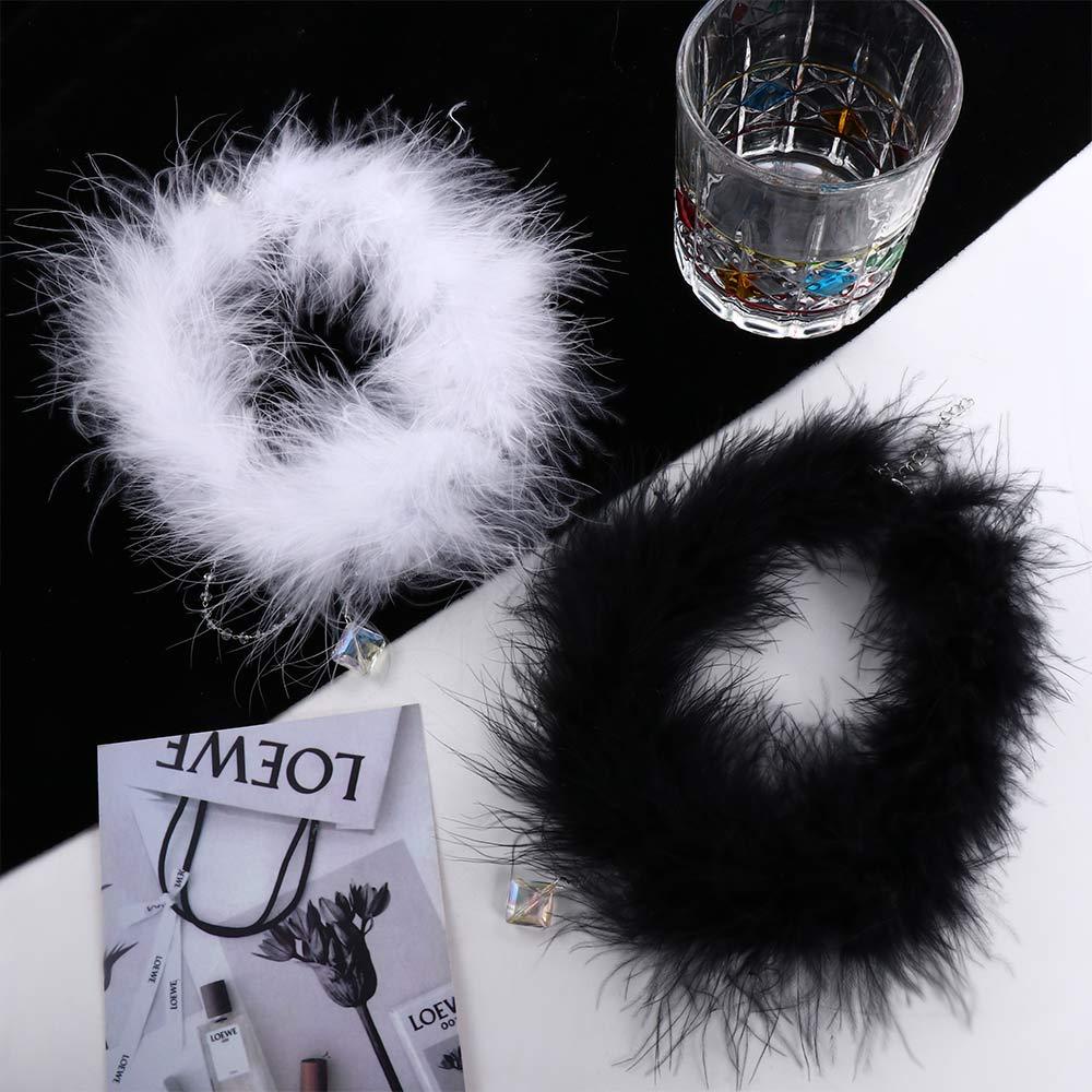 Vòng Cổ Choker Hình Học Dễ Thương Cho Nữ|Dây Chuyền Mặt Lông Vũ Phong Cách Giáng Sinh