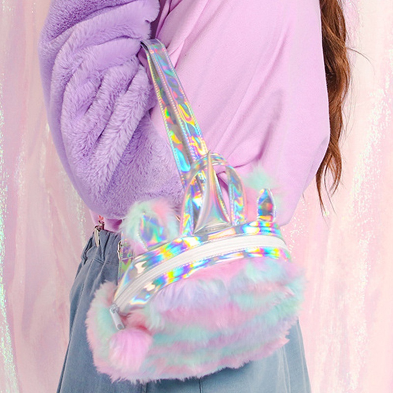 Ba Lô Hình Kỳ Lân Nhồi Bông Mini Dễ Thương Cho Nữ HYOY jp5