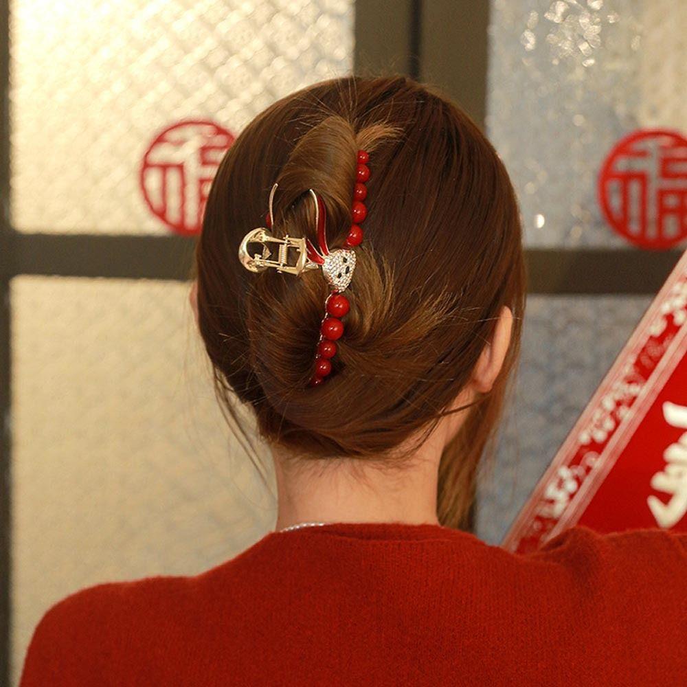 Kẹp Tóc Đính Hạt Hình Thỏ Dễ Thương Thời Trang Cho Nữ