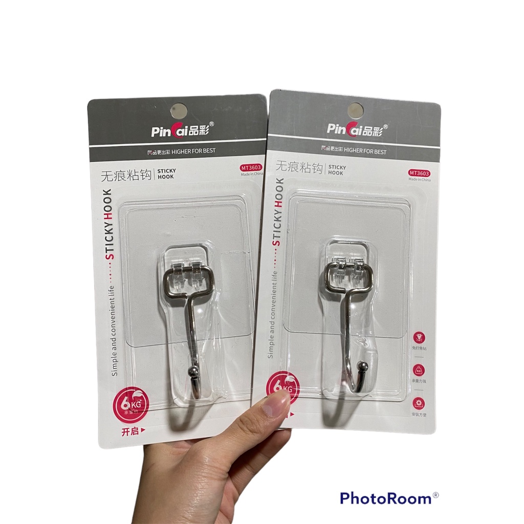 Móc dán tường 1 móc INOX không gỉ loại cực tốt