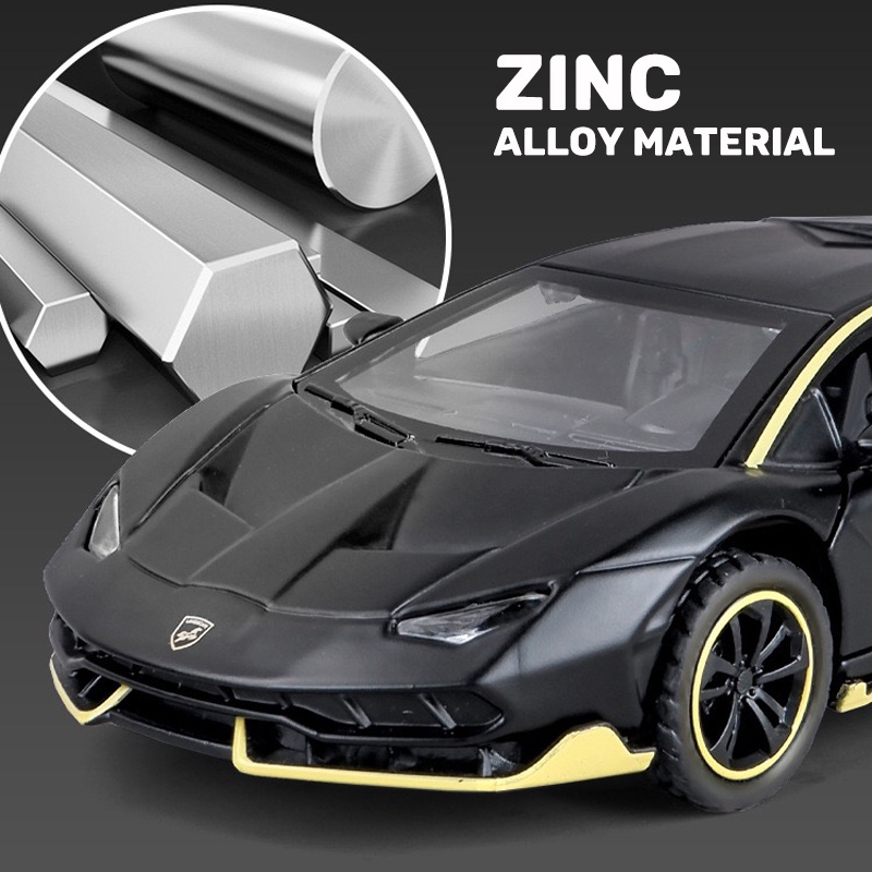 Mô Hình Xe Hơi Lamborghini LP780-4 Tỉ Lệ 1: 36 Bằng Hợp Kim Có Đèn Và Nhạc Dễ Thương Cho Bé Trai