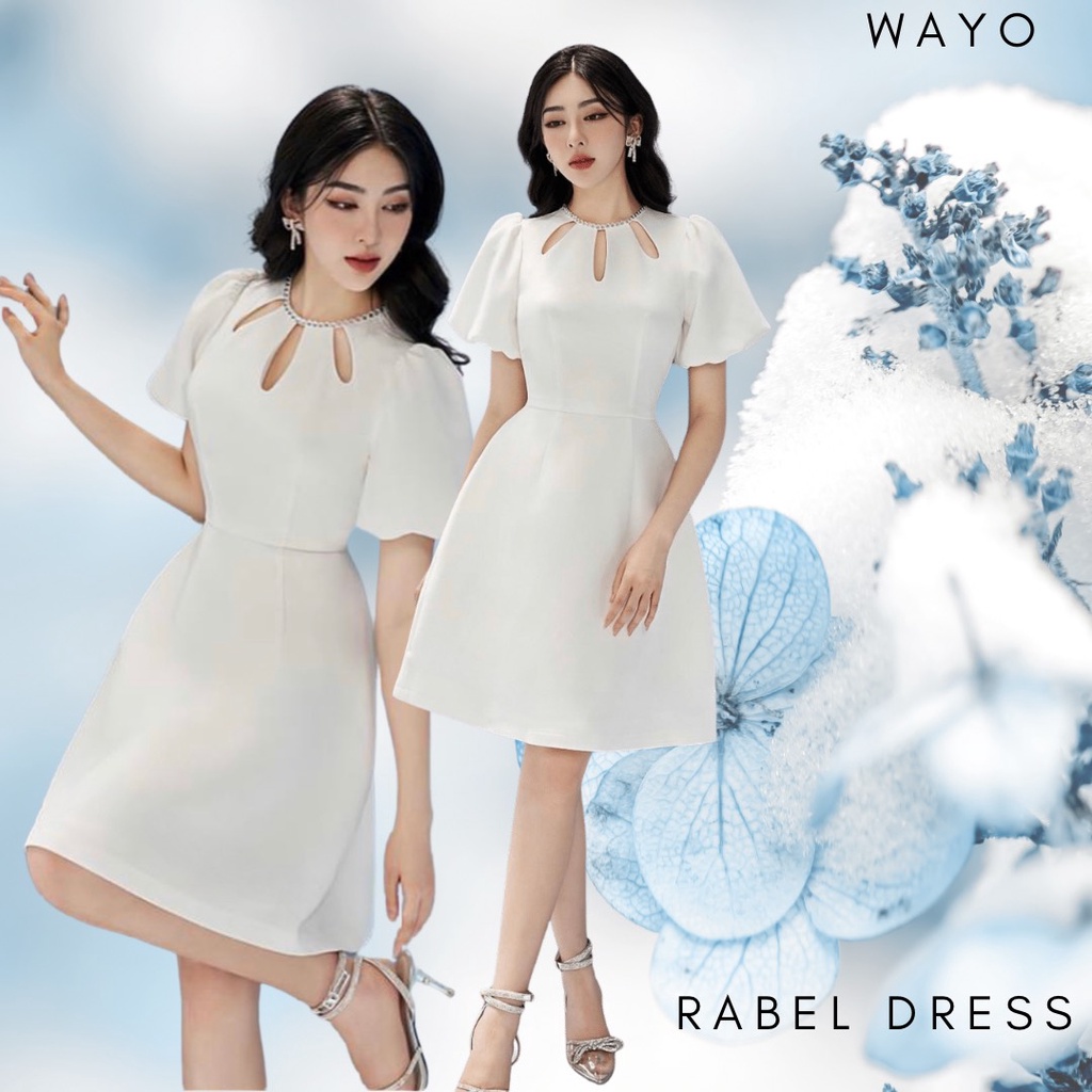 Đầm WAYO cách điệu giọt nước cổ đính đá xinh đẹp