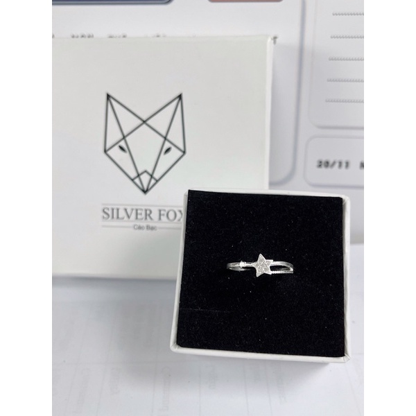 Nhẫn Bạc Ta Cao Cấp CaoBac Silver Thiết Kế Hai Sợi Sao Tính Tế , Lấp Lánh, Mới Lạ Dành Tặng Riêng Cho Bạn Gái