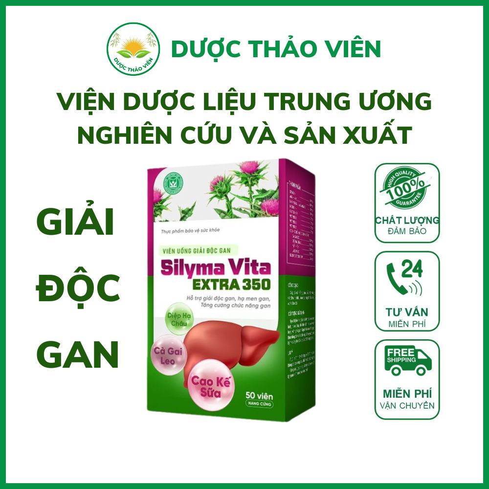Cà gai leo bổ gan giải độc gan Silyma Vita, Hộp 50 viên thanh lọc cơ thể mát gan bảo vệ lá gan cho cả gia đình bạn