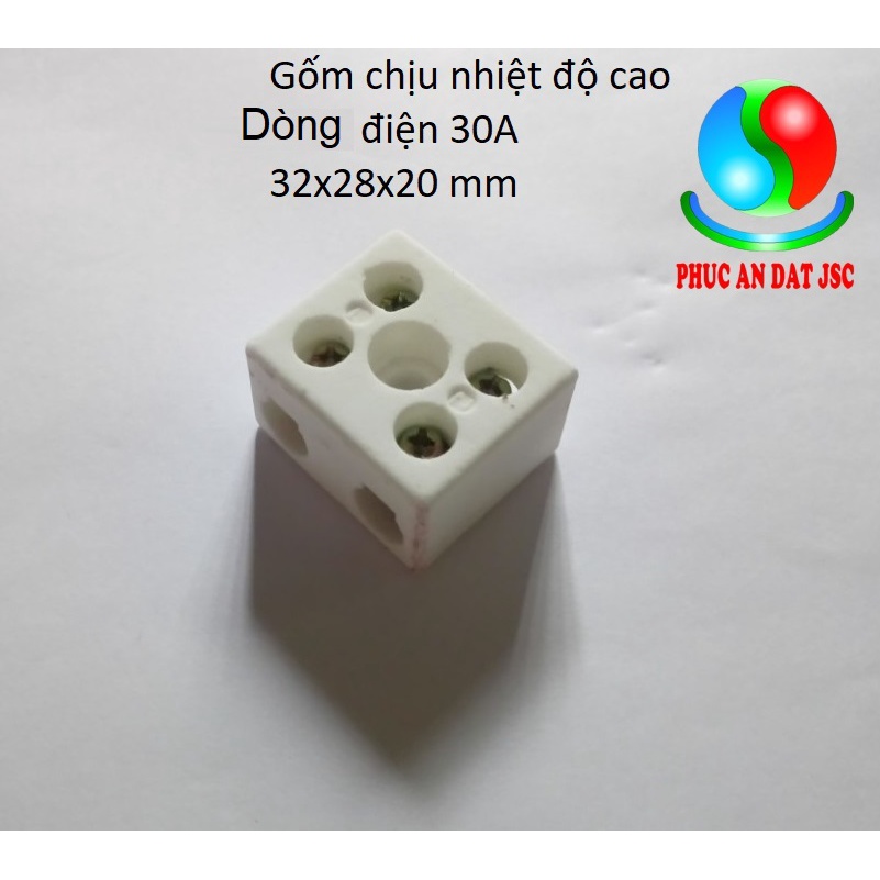 Cầu đấu điện gốm sứ 30A và cầu đấu điện 15A 12P, linh kiện điện