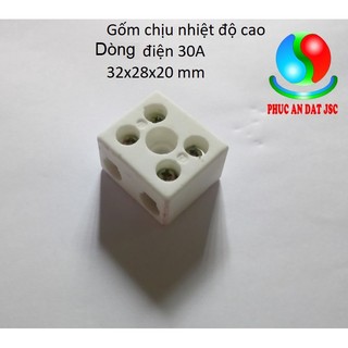 Cầu đấu điện gốm sứ 30a 600v 32x28x20 và cầu đấu điện 15a 12p, linh kiện điện