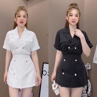 Set vest váy sọc basic bigsize_saigon(50-90kg)
