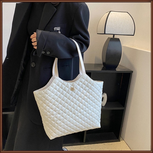 Túi Tote Đeo Vai Màu Trơn Sức Chứa Lớn Phong Cách Retro Thời Trang Cho Nữ