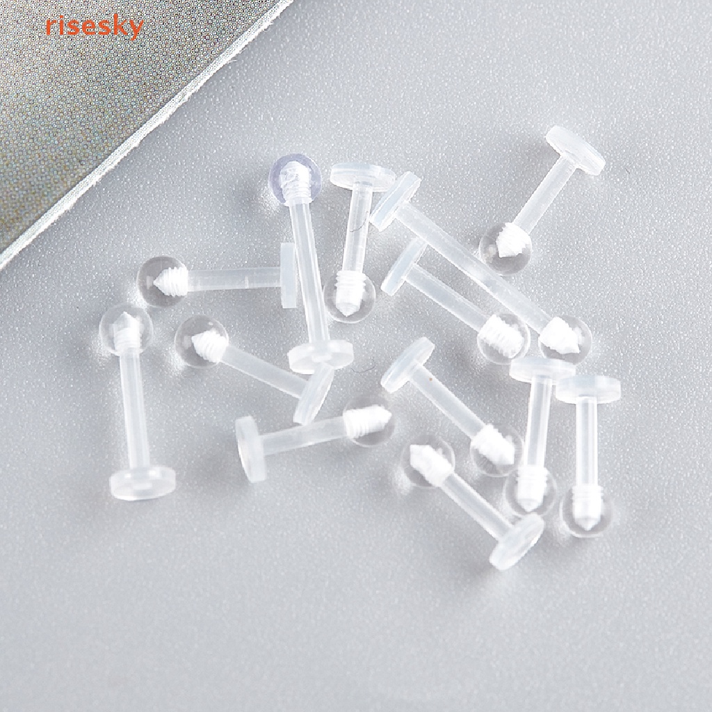 Set 10 Khuyên Tai / Môi / Sụn Tai / Môi Bằng Acrylic Trong Suốt