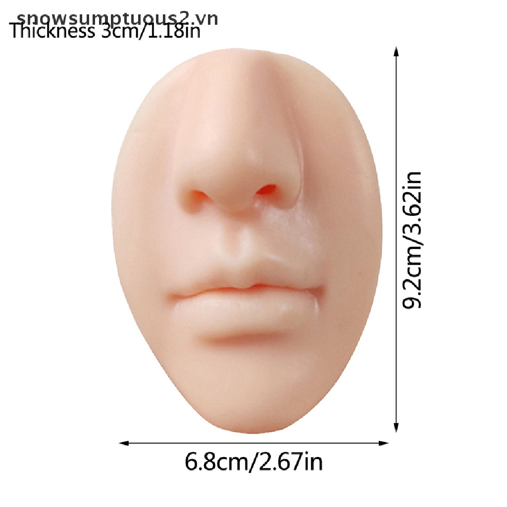 Mô Hình Mặt Người 3D Bằng Silicon Dùng Tập Trang Điểm Mũi / Môi