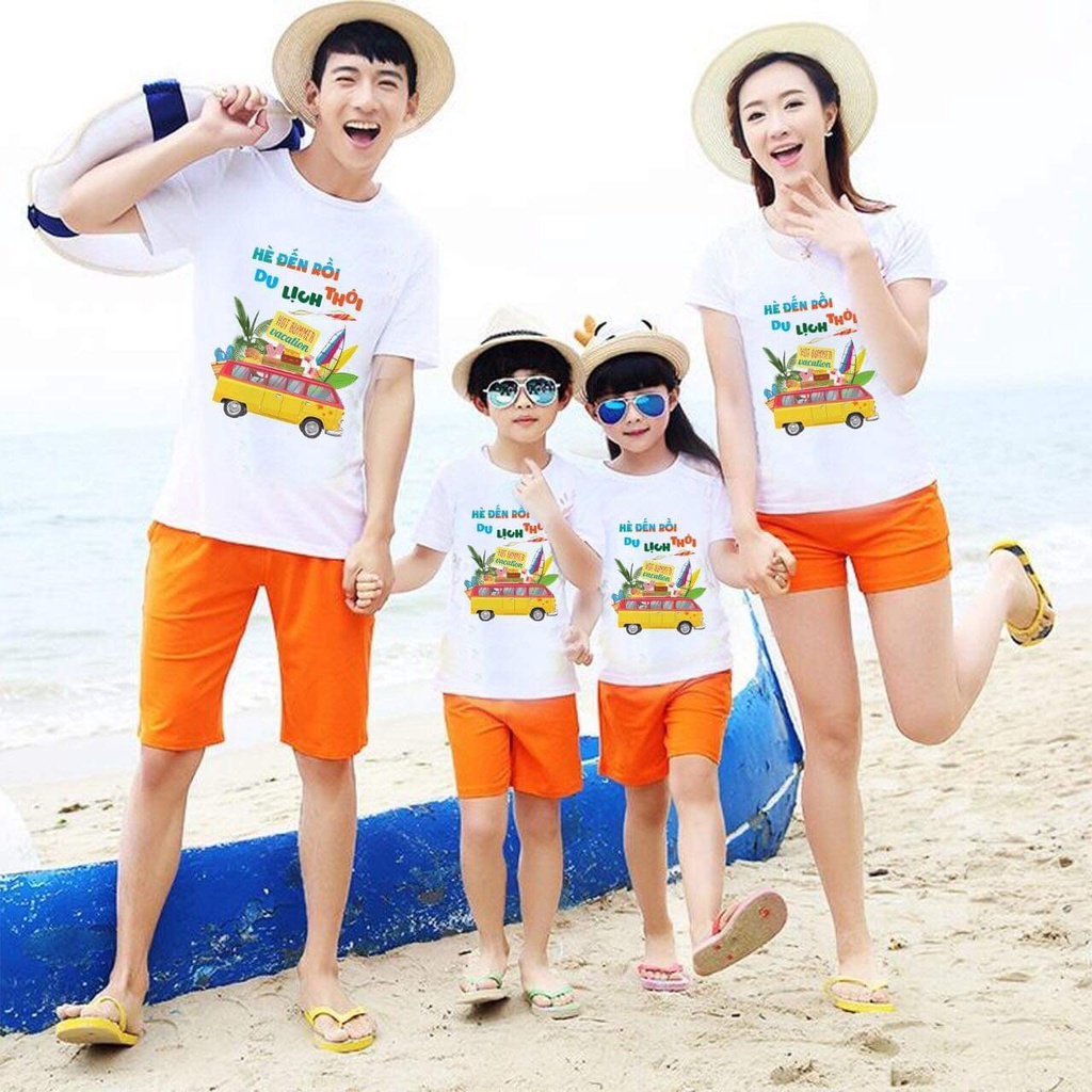 {giá sỉ} Áo thun gia đình đi biển mùa hè cực chất thun cotton mềm mịn cam kết chất đẹp