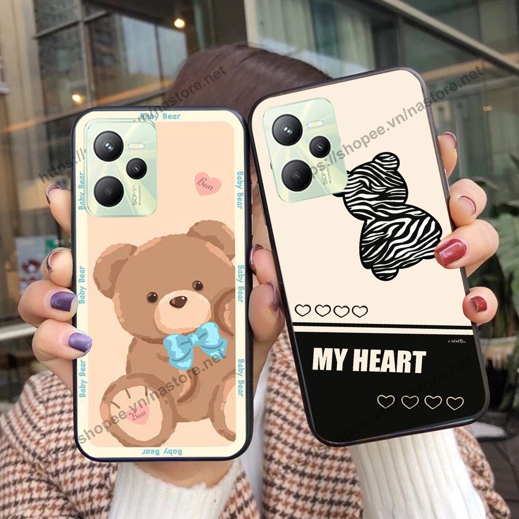 Ốp lưng Realme C35 mẫu gấu hoạt hình mới nhất 2023 cute giá rẻ