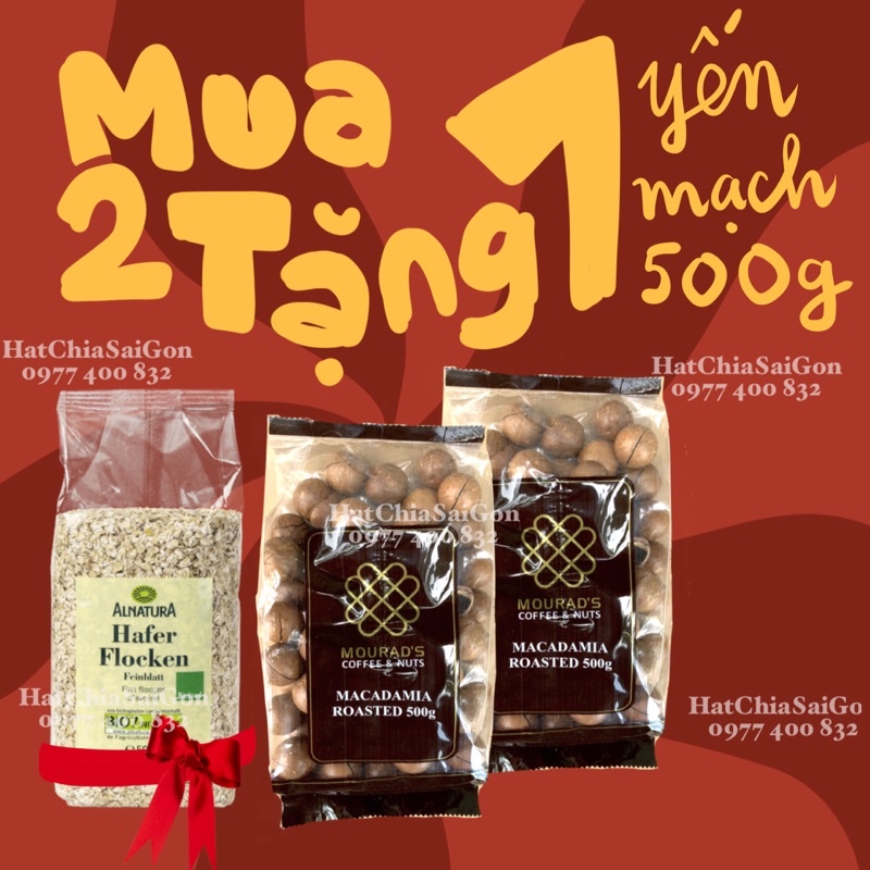 [TẶNG YẾN MẠCH] Hạt Macca Mourad's Úc 500gr