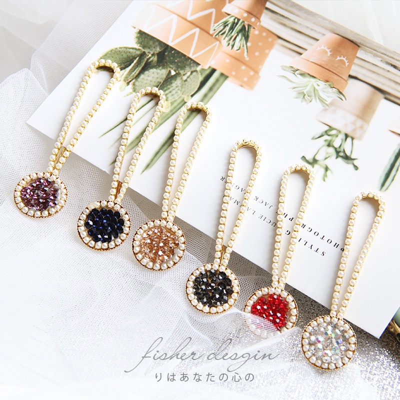 Set 4 Kẹp Tóc Đính Đá Lấp Lánh Thời Trang Cao Cấp Cho Nữ