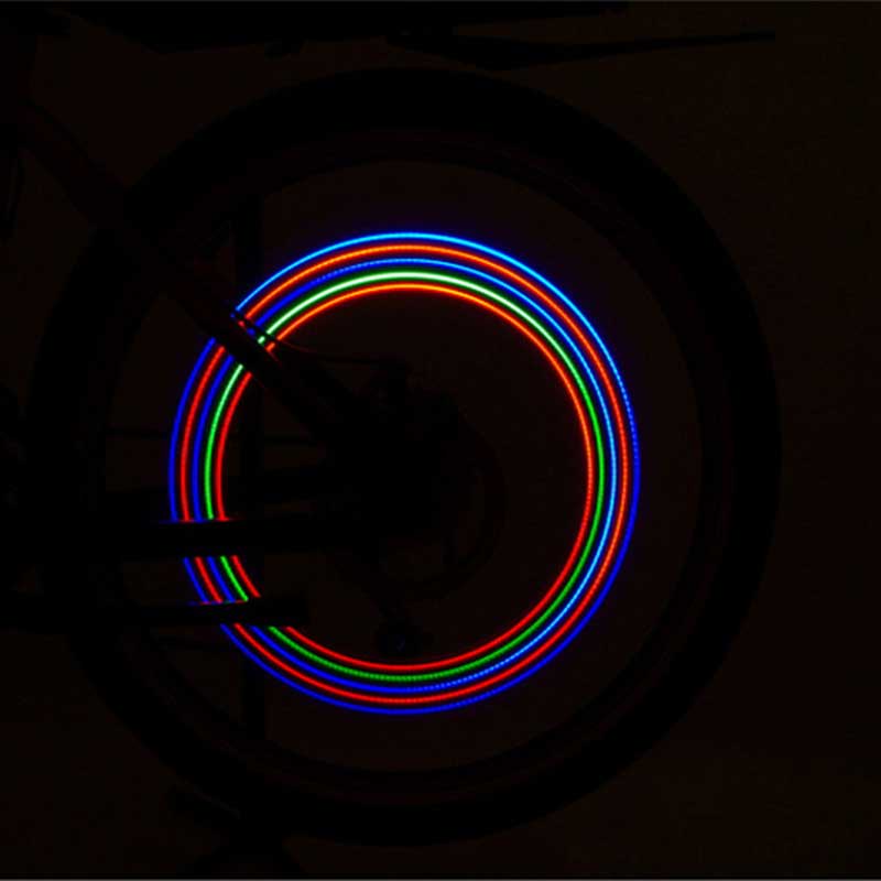 Đèn Led Cảnh Báo 5 Bóng Gắn Van Xe Đạp Leo Núi