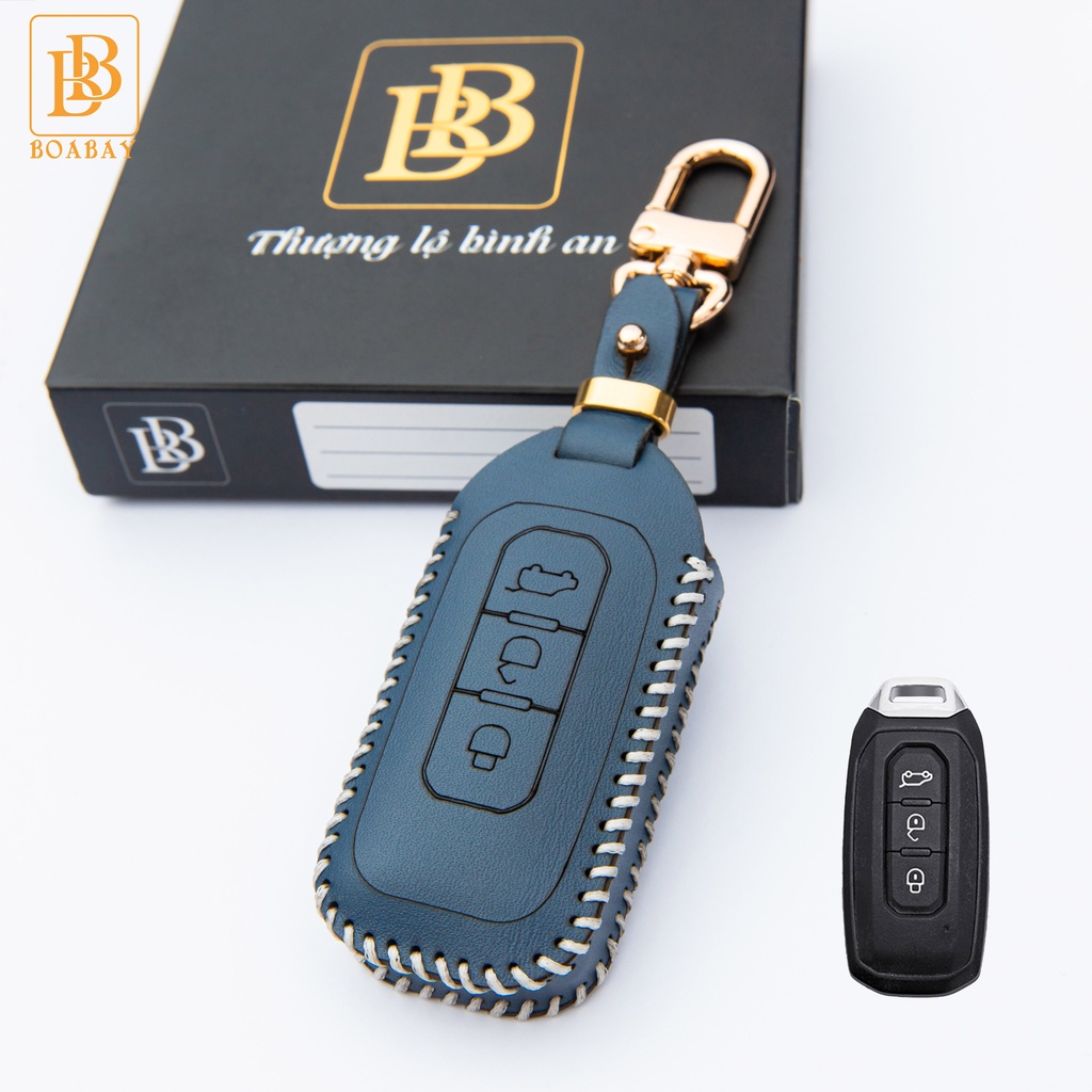 Bao da chìa khóa ô tô xe hơi BB ford territory chìa thông minh da thật bảo vệ chìa khóa chống xước chính hãng