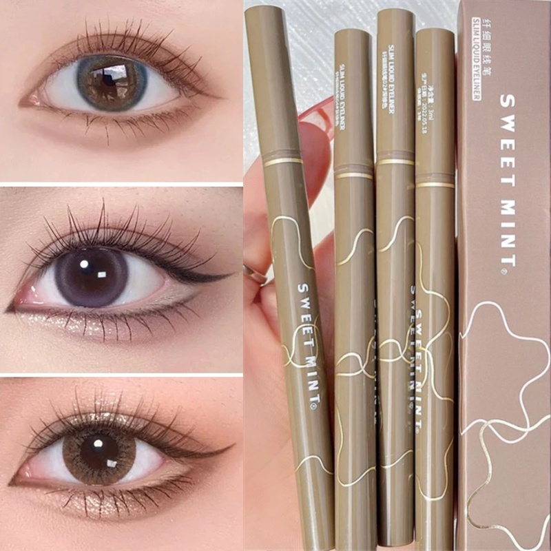 Bút Kẻ Mắt Dạng Lỏng Siêu Mỏng Chống Nước Mau Khô Lâu Trôi Mịn Màng Cho Nữ