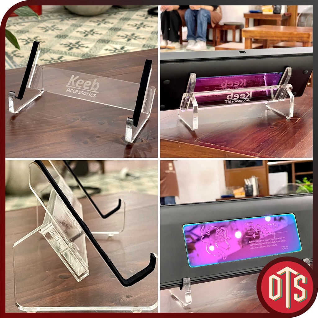 Kệ trưng bàn phím cơ bằng mica CNC có lót lông cừu | Kệ trưng bày trang trí | DoubleT store