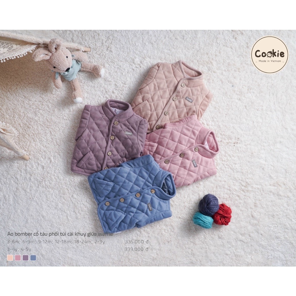 Cookie Áo khoác nỉ chần bông cho bé