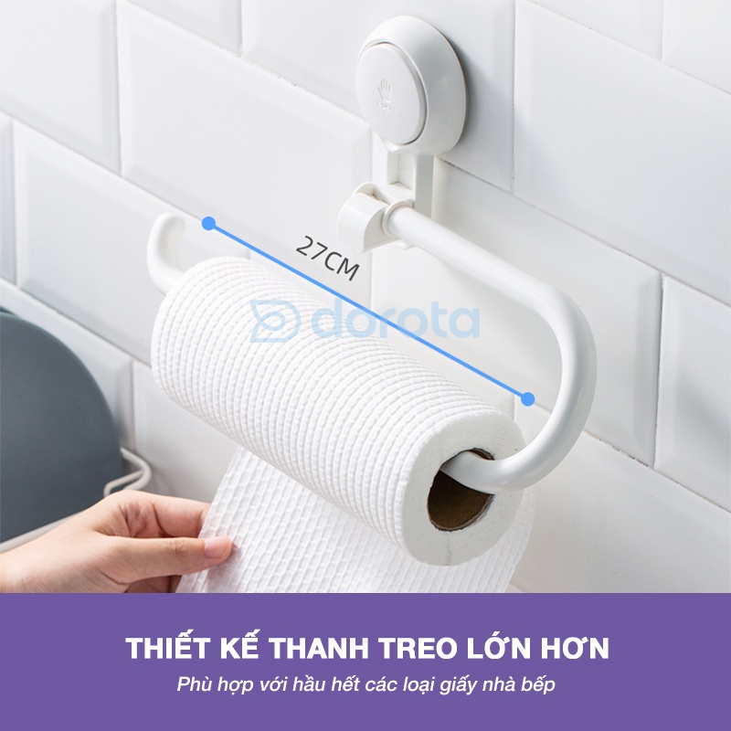 Giá treo khăn bếp DOROTA kitchen paper để khăn giấy lau tay màng bọc thực phẩm đa năng AW630