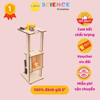 Thang máy gỗ tự chế, Đồ chơi trẻ em thông minh, Đồ chơi cho bé, Đồ chơi trẻ em phát triển trí tuệ