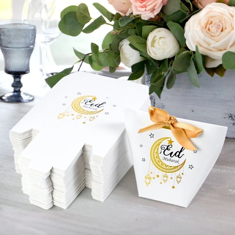 Túi Giấy Đựng Bánh Kẹo Trang Trí Tiệc Tùng Lễ Hội Eid Ramadan Gấp Gọn Tinh Tế Dành Cho Trẻ Em