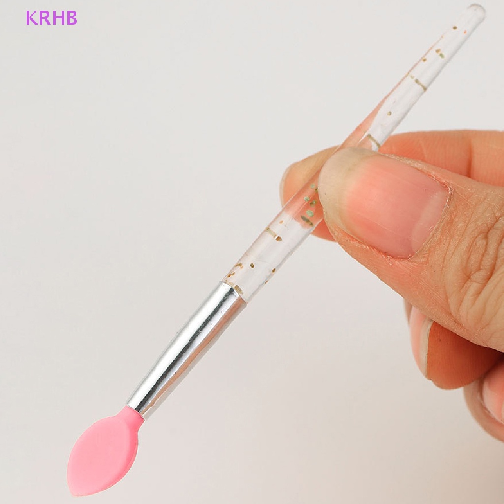 Set 10 Cọ Trang Điểm Mắt Môi Với Đầu Cọ Silicon Mềm Tiện Lợi Mới