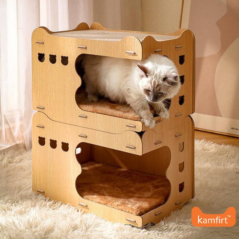 KAMFIRT Hộp Mô Hình Đồ Chơi Cho Mèo Cưng Thiết Kế Xinh Xắn Kích Thích Mèo Chơi Đùa