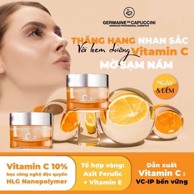 Kem Vitamin C Timexpert Radiance C+ Illuminating Antioxidant Cream Germaine De Capuccini 50ml - DATE 09/2024